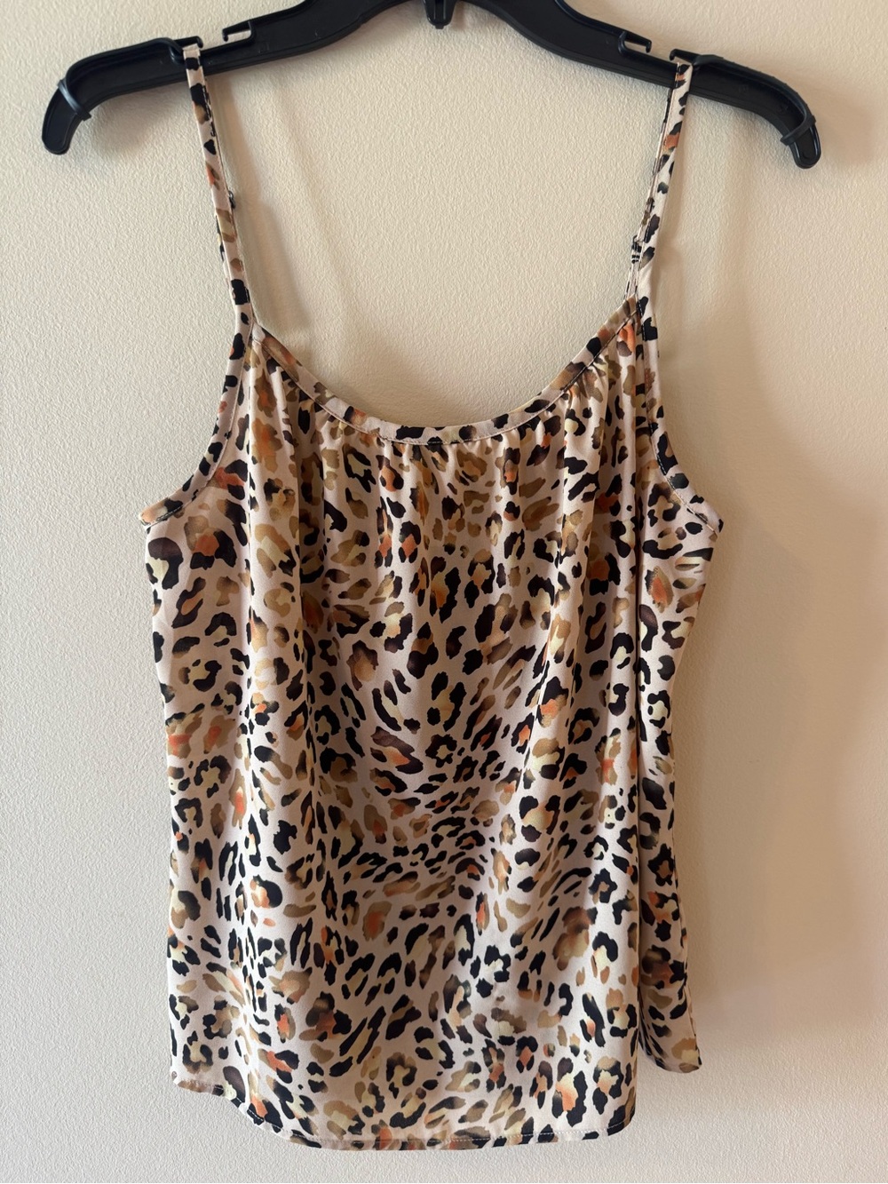 CAbi Leopard Print Cami in Beige, Black & Brown